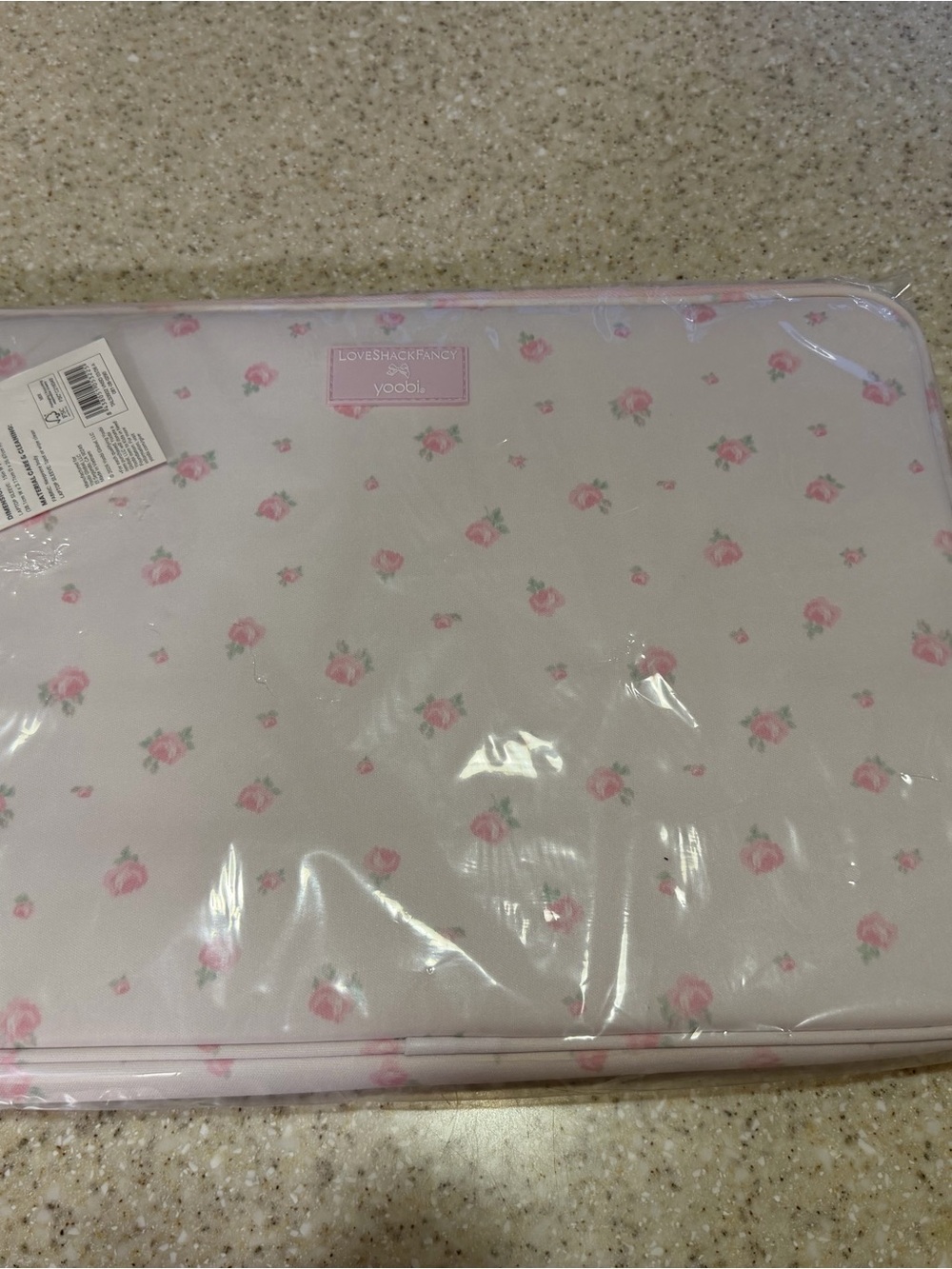 Love Shack Fancy Yoobi Pink Rose Laptop Case
